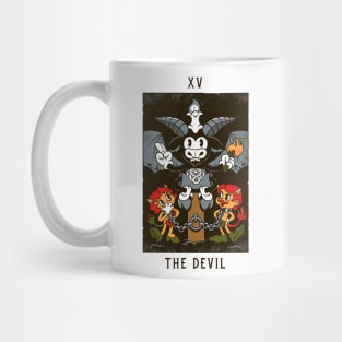 The Devil - Mystical Medleys - Vintage Cartoon Tarot (White) Mug